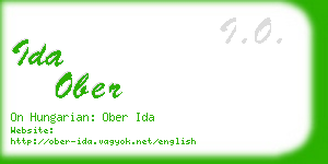 ida ober business card